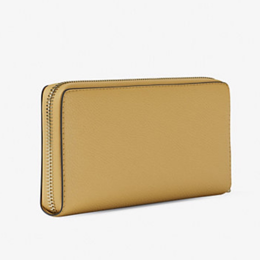 MICHAEL KORS Jet Set Travel Lg Pebbl Leather Continental Wristlet Wallet 
Honey - Picture 5 of 16